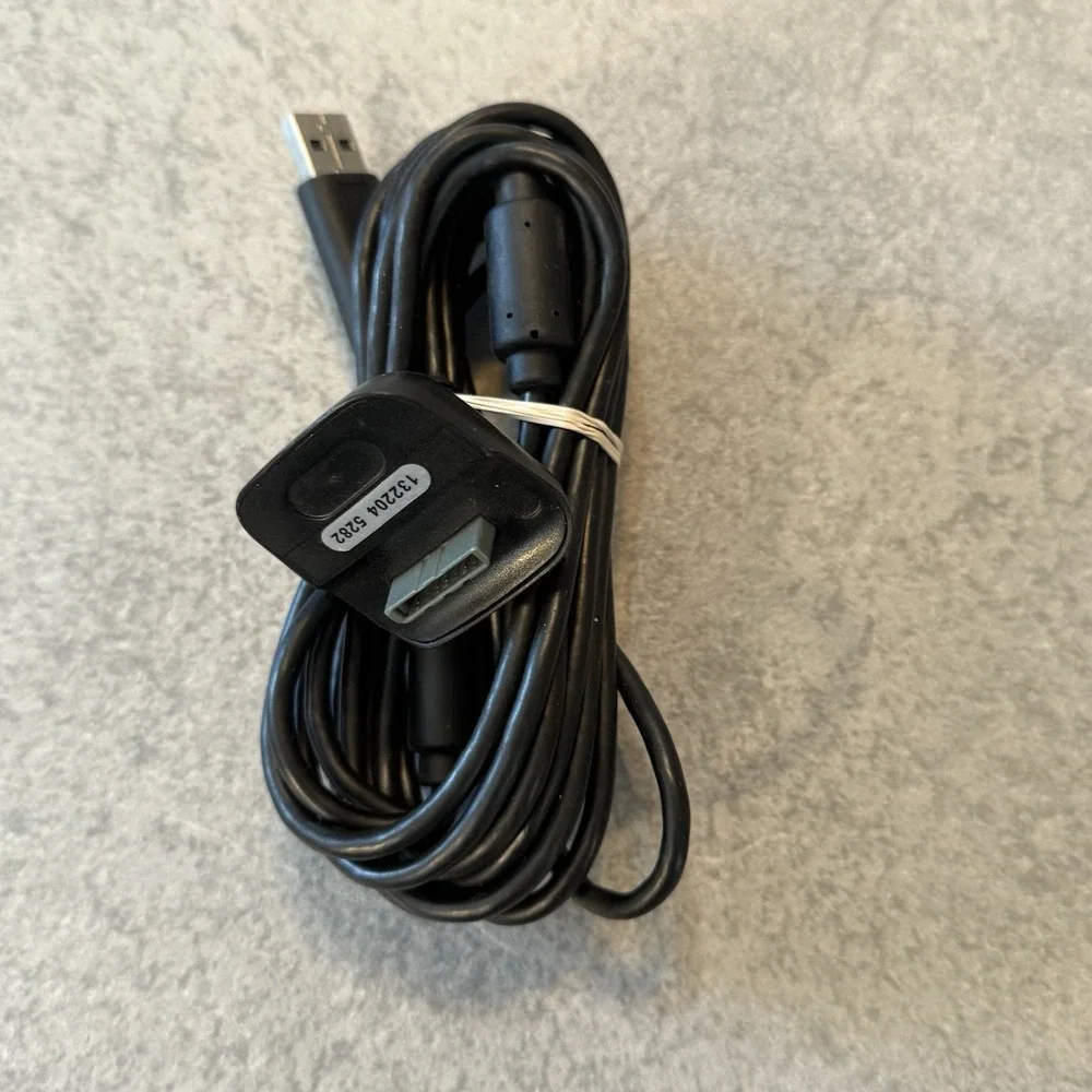 Xbox 360 Wired Controller USB Breakaway Cable Dongle Adapter Gray OEM Style